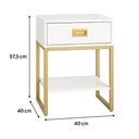 One Drawer Bedside Table - Elle White Range