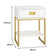 One Drawer Bedside Table - Elle White Range