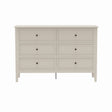 Large 6 Drawer Chest of Drawers and Pair of 3 Drawer Bedside Tables - Rowley Pale Cream Range