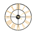 Black and Gold Large Skeleton Wall Clock 60cm x 60cm