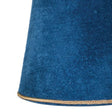 Small Blue & Gold Velvet Lamp Shade