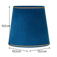 Small Blue & Gold Velvet Lamp Shade