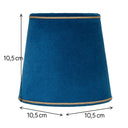 Small Blue & Gold Velvet Lamp Shade