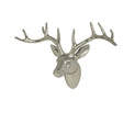 Silver Metal Stags Head 38cm x 25cm