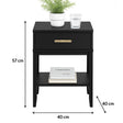 One Drawer Bedside Table - Luna Black Range