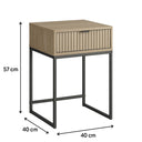 One Drawer Bedside Table - Hesley Nordic Wood Range