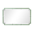 Rectangle Green Glass Art Deco Wall Mirror 60cm x 100cm