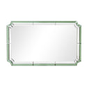 Rectangle Green Glass Art Deco Wall Mirror 60cm x 100cm