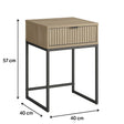 Pair of One Drawer Bedside Table - Hesley Nordic Wood Range
