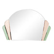 Pink & Green Glass Art Deco Arch Fan Wall Mirror 71cm x 46cm