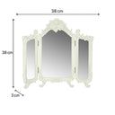 Small Ornate Cream Rose Triple Mirror - 38cm x 38cm
