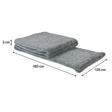 Large Light Grey Faux Fur Throw - 180cm x 135cm