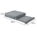 Large Light Grey Faux Fur Throw - 180cm x 135cm