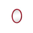 Red Oval Velvet Framed Wall Mirror 50cm x 70cm