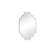 Ivory Geometric Framed Wall Mirror 80cm x 50cm