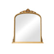 Antique Gold Ornate Arch Overmantle Mirror 88cm x 100cm