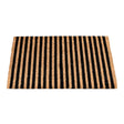 Black & Natural Striped Print Coir Door Mat 40cm x 60cm