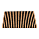 Black & Natural Striped Print Coir Door Mat 40cm x 60cm