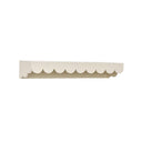 Large Pale Taupe Scalloped Wall Storage Shelf - 61cm