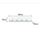 White Scalloped Wall Storage Shelf - 40cm