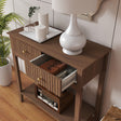 2 Drawer Console / Dressing Table - Hales Dark Wood Range