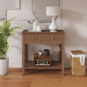 2 Drawer Console / Dressing Table - Hales Dark Wood Range