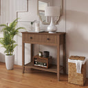 2 Drawer Console / Dressing Table - Hales Dark Wood Range