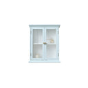 Duck Egg Blue Reeded Glass Wall Cabinet