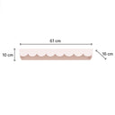 Large Pink Scalloped Wall Storage Shelf - 61cm