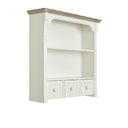 White Wooden Wall Shelf Unit with Drawers - 59cm x 68cm