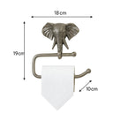 Metallic Silver Elephant Toilet Roll Holder 18cm x 19cm