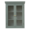 Green Glass Fronted Wall Cabinet 75cm x 57cm