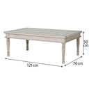 Large White Distressed Glass Table Top Square Coffee Table