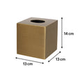 Brass Gold Textured Metal Tissue Box Holder