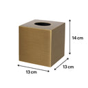 Brass Gold Textured Metal Tissue Box Holder
