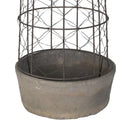 Wire Dome Black Stone Planter Pot/Bird Cage - 46cm