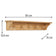 Mango Wood Wall Shelf with Hooks
