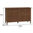 Large Chest of Drawers and Pair of Bedside Tables - Hales Dark Wood Range