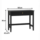 Dressing Table, Stool & Pair of 3 Drawer Bedside Tables - Hales Black Range