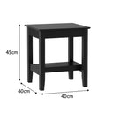 Dressing Table, Stool & Pair of 3 Drawer Bedside Tables - Hales Black Range