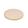 Round Metal Gold & Pink Tray