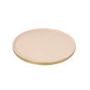 Round Metal Gold & Pink Tray