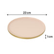 Round Metal Gold & Pink Tray