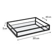 Large Black Mirrored Cocktail Tray