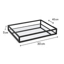 Large Black Mirrored Cocktail Tray