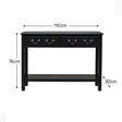 Large Black 2 Drawer Console Table