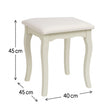 Dressing Table & Stool Set - Elizabeth Ivory Range