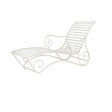 Large Cream Metal Sun Lounger - 58.5cm x 98.5cm
