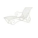 Large Cream Metal Sun Lounger - 58.5cm x 98.5cm