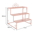 Pink Metal Three Tier Plant Theatre Stand
